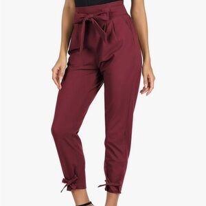 Grace Karin Burgundy Dress Pants